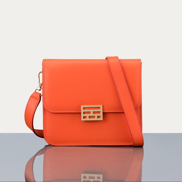 Frame Le Signature Mini in Orange Crush Shoulder Bag NWT - Picture 1 of 6